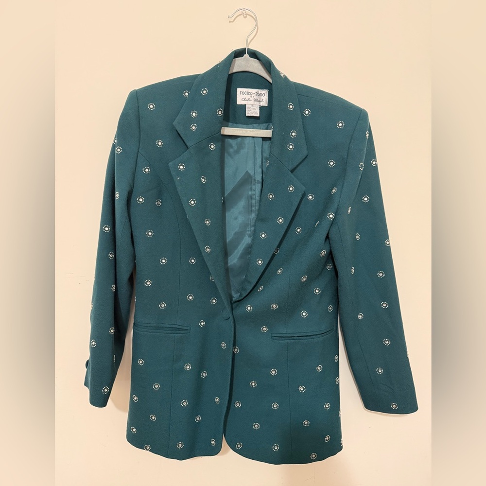 Vintage teal blazer